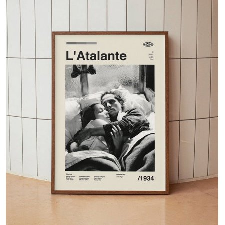 L'Atalante 1934 Vintage Movie Poster - Jean Vigo Classic Film - Minimalist Midcentury Wall Art Print