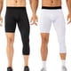 thumbnail image 3 of Pantalones ajustados de una pierna para hombre Leggings 3/4 Capa base atlética yeacher pantalones de hombre, 3 of 6
