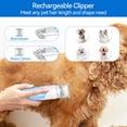 thumbnail image 3 of POWEART Dog Grooming Kit, 4.5L Pet Hair Grooming Vacuum, 7-In-1 Low Noise Electric Clipper & Cleaning Tools Set For Dog/Cat/Other Animals, White, 3 of 13