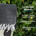 thumbnail image 6 of La Montana 6 Pack Heavyweight Mexican Blankets, 76" x 51" Solid Color Yoga Blanket, Charcoal, 6 of 7