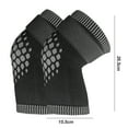 thumbnail image 4 of 1 Pair Knee Braces Compression Sleeves with Fastener Tape Soft Breathable Knee Support Sleeves Leg Warmers-Black,A, 4 of 4
