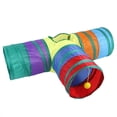 thumbnail image 2 of Túnel interactivo de 3 vías para gatos, arcoíris, plegable, con pelota de juego para gatitos., 2 of 8