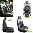 thumbnail image 4 of Car Seat Cover for JEEP WRANGLER 2008, Gray and White Car Seat Covers, PU Leather Full Set of 5 Seats With Lumbar Support Beautify Interior, Only 4 Doors, Upgrade the Car's Interior, 4 of 7