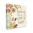 thumbnail image 3 of Stupell Industries Teaching Is Work Of Heart Floral Inspirational Painting Gallery Wrapped Canvas Print Wall Art, 3 of 5