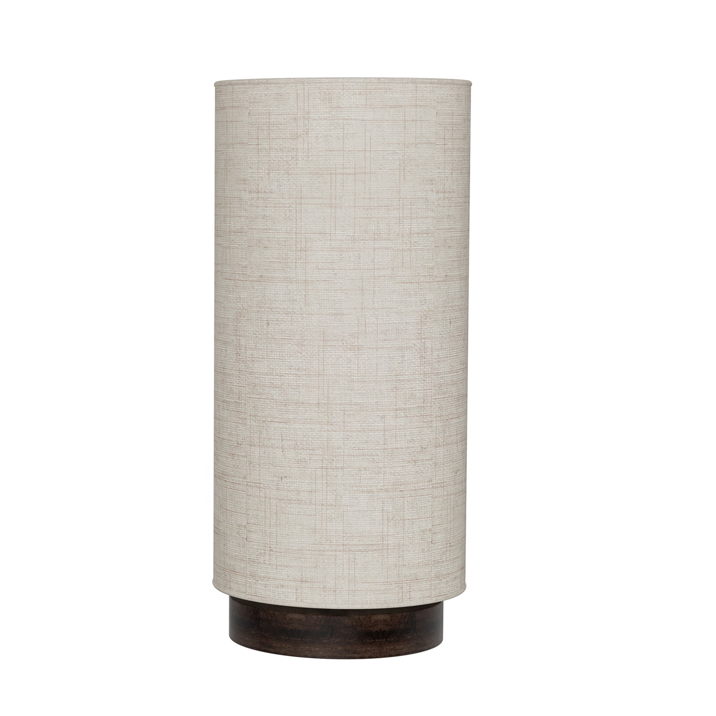 Lavish Home Cylinder Lamp with Wood Base-Modern Light with LED Bulb Included Adjustable Height