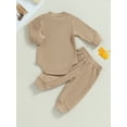 thumbnail image 4 of Bagilaanoe 2pcs Newborn Baby Boy Long Pants Set Long Sleeve Romper Tops + Leggings 3M 6M 12M 18M 24M Infant Casual Outfits, 4 of 9