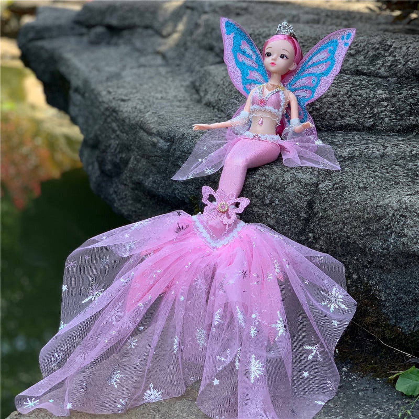 45cm Wedding Mermaid Doll Toys Decoration DIY Birthday Gifts for  Girls(White)