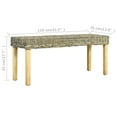 thumbnail image 4 of vidaXL Bench 110 cm Natural Kubu Rattan and Solid Mango Wood, 4 of 4