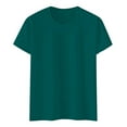 thumbnail image 5 of Summer Tops for Women Long Sleeve Tops for Women Tan Raglan Shirt Ladies Tees And Athletic Short Sleeve Shirt Shirts Shirts Short Casual Ladies Long T Dark Green XL, 5 of 5
