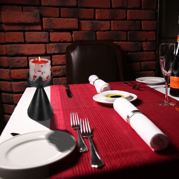 DRAFIDEEP Black Candle Holders Metal Stands for Romantic Dinner Table Decor and Banquet Centerpieces