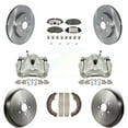 thumbnail image 1 of Transit Auto Front Rear Disc Brake Caliper Rotors Drums Ceramic Pads Kit (8Pc) for Car 2019 Toyota Corolla 2.0L KC8-100796T, 1 of 2
