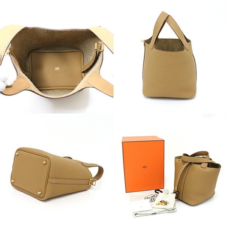 Hermes Picotin Taurillon Clemence Leather Handbag