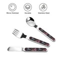 thumbnail image 3 of Haiem Humming Bird And Tropical for Stainless Steel Kids Silverware Set - Children’s Utensil Set - Children's Knife, Fork And Spoon Set - Metal Kids Cutlery Set, 3 of 8
