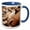Blue/White, variant on 3drose, Africa, Morocco. Closeup of Earthenware Pottery., 11oz Two-tone Yellow Mug