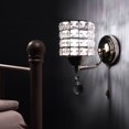 thumbnail image 3 of Lámpara De Pared De Estilo Moderno, Soporte De Luz De Pared De Cristal Cilíndrico Con Colgante E Interruptor De Extracción, Enchufe Ca 85-250V E14 (Bombilla No Incluida) seitruly HA024082-02, 3 of 6