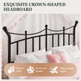 thumbnail image 6 of Amolife Full Bed Frame, Metal Platform Bed with Crown-Shaped Headboard and Footboard, 12.6'' Under-Bed Storage Space, No Box Spring Needed, Black, 6 of 12