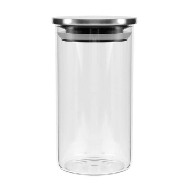 EeaseMX Frascos de vidrio transparente para almacenar alimentos secos, organizadores de cocina, estuche de almacenamiento hermético (300 ml)