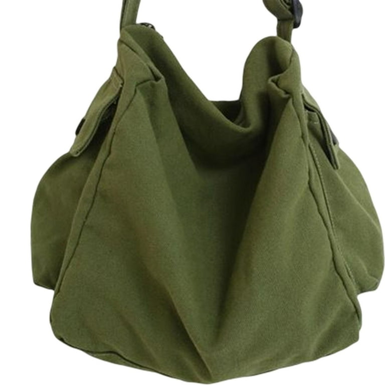 Unisex Canvas Hobo Bag Leisure Zipper Closure Large Capacity Unisex Canvas Hobo Bag Leisure Zipper Closure Large Capacity