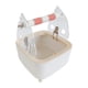 thumbnail image 4 of Soporte de inodoro para entrenamiento de loros con contenedor de basura, plataformas para juguetes para morder, soporte para percha para pájaros Naranja, 4 of 9
