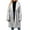 Gray, variant on Womens Long Sleeve Winter Warm Lapel Fox Faux Fur Coat Jacket Overcoat Outwear with Pockets