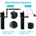 thumbnail image 2 of One-Piece Water Flow Aquarium Filter 4W 300L/H Internal Fish Tank Filter Aquarium Pump Filter with Fish Filter, 2 of 5