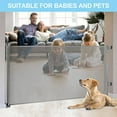 thumbnail image 4 of WOMHOM 80 Inch Extra Large Retractable Baby Gates Extra Wide Gates - Grey, 4 of 5