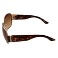 thumbnail image 5 of Ellen Tracy Womens Brown Gold Rectangle Metal Sunglass, Gradient Lens ET512. 1, 5 of 6