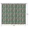 thumbnail image 5 of Green Christmas Floral Pattern Shower Curtain 84"x72" ,Bathroom Decorative Shower Curtains Set with 12 Hooks,Modern Waterproof Washable Shower Curtain, 5 of 6