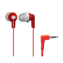 Panasonic ErgoFit Earphones, Neodymium Drivers, RP-HJE120 (Red), RP-HJE120-R