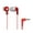 Red, variant on Panasonic ErgoFit Earphones, Neodymium Drivers, RP-HJE120 (Silver), RP-HJE120-S