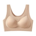 thumbnail image 2 of Asxite Women Solid Wireless Push Up Breathable Full Cup Everyday Bra Khaki L, 2 of 4