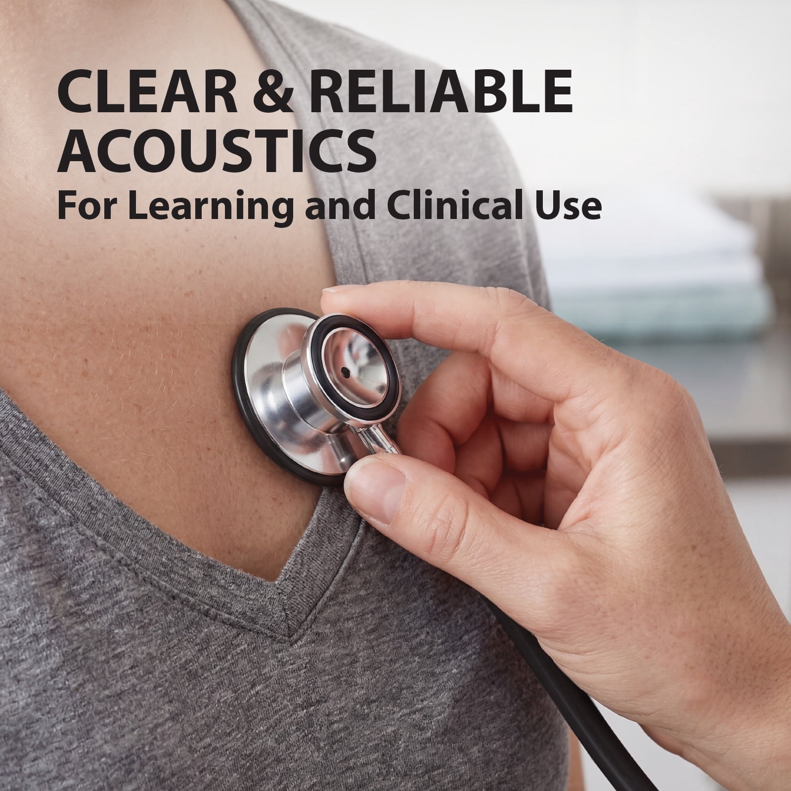 Veridian Healthcare Teaching/Training Aluminum Dual-Head Stethoscope