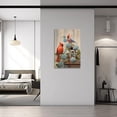 thumbnail image 3 of ZHONGYUTONG Cardinal Picture Wall Art Cardinal on Branch Canvas Prints Rustic Elegant Bird with Vintage Flower Paintings Winter Animal Artwork Home Decor Framed (16.00" x 24.00"), 3 of 5