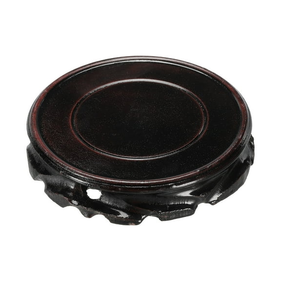Wooden Stand Holders Displays Base 110mm Diameter Black for Vase Bonsai Stone