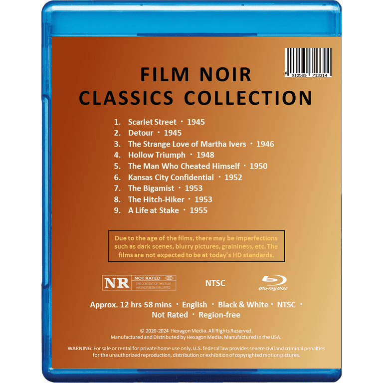 Film Noir Classics Collection - 9 Films [1 Blu-ray Disc