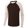 thumbnail image 4 of XIAONU Raglan Color Block T-Shirt for Men Long Sleeve Crew Neck Pullover Tee Stretchy Minimalist Daily T-Shirts, 4 of 4