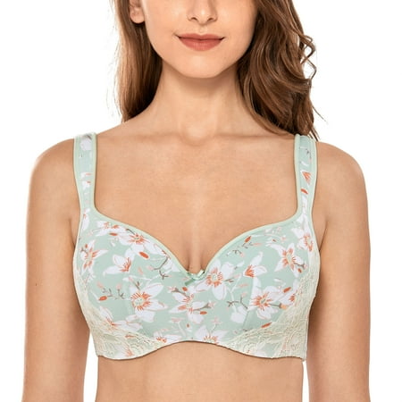 

DELIMIRA Women s Lightly Lined Underwire Smooth Full Figure Balconette Bra