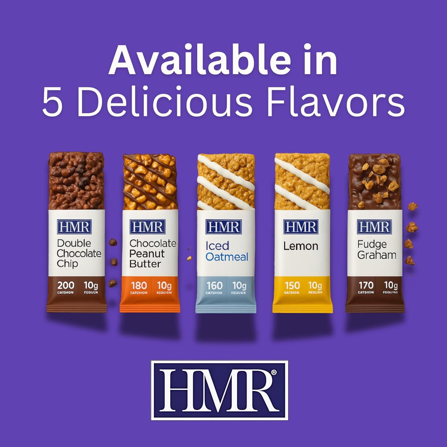 HMR Fudge Graham Protein Bar | Nutritious Snack to Support Weight Maintenance | Low Calorie Dessert | 10g of Protein | 24 Count