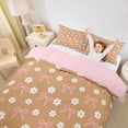 thumbnail image 3 of Erosebridal Cute Bowknot Daisy Twin Bedding,Cartoon Flowers Blossom Duvet Cover Set For Girls Kids,Orange White Pink 2 Pieces,No Comforter,Reversible, 3 of 6
