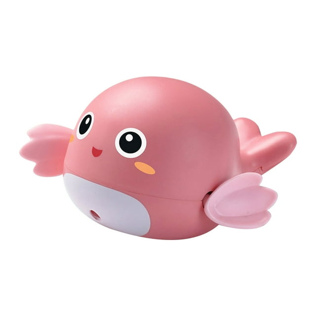 Dolphin-Shaped Wind-Up Bath Toy, Splash-Proof Design for Toddlers, Enhances Hand-Eye Coordination (Pink & Blue)
