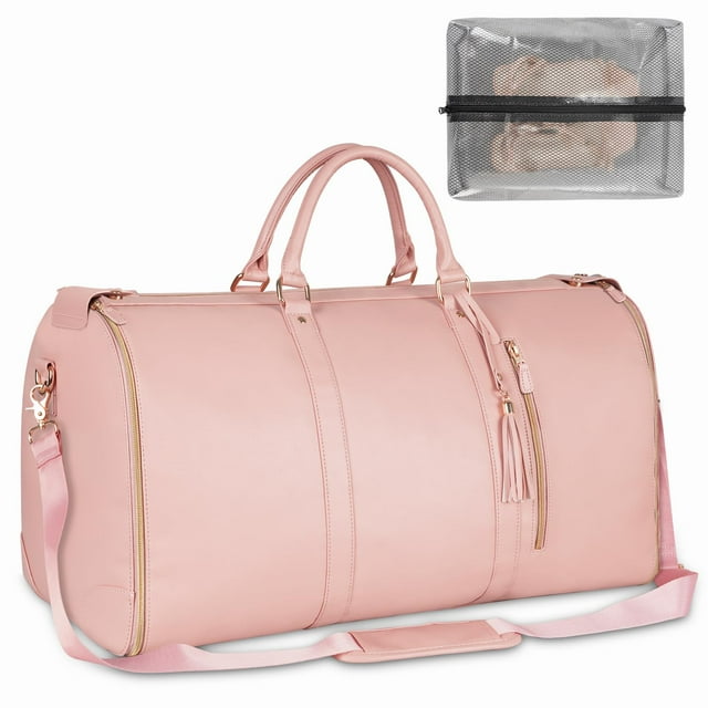Bolsa de ropa Ytonet de piel sintética Carry On para mujer, color rosa