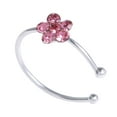 thumbnail image 1 of Fiudx Aro para La Nariz, Elegante Aro de Flor de Cristal, Delicado Pasador de Plata, Elegante Accesorio para Piercing, Regalo para Mujeres y Niñas, Perfecto para Uso Diario, Diseño Artesanal., 1 of 2