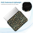 thumbnail image 2 of FORMRS 13-13.3 inch Laptop Sleeve Case Soft Carrying Quilted Computer Bag Cover, Green Leopard Print, 2 of 7