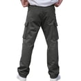 thumbnail image 3 of Men's Cargo Pants - Label Detail for Daily Commute & Casual Outings Black XL, 3 of 3