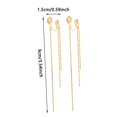 thumbnail image 5 of Trendy Long Chain Fringe Ear Clip on Earrings for Women Gold Tassel Earrings Non Piercing Party Earrings Jewelry Gifts, 5 of 7