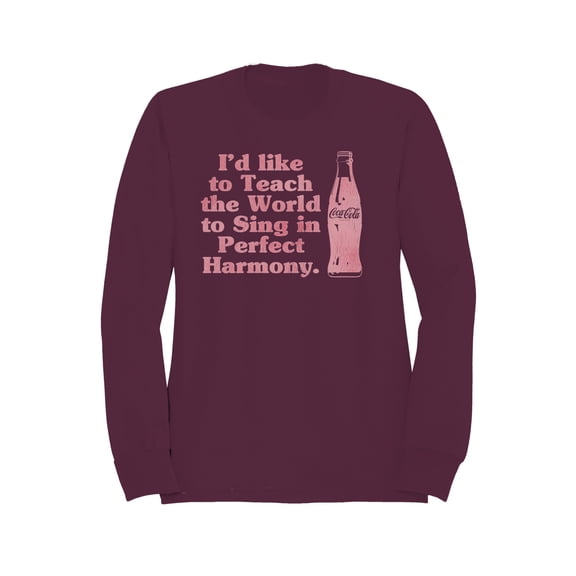 Officially Licensed Coca Cola Perfect Harmony Singing Design Women's Sweatshirt