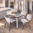 thumbnail image 2 of Regency Kee 36 in Square Breakroom Table- Maple Top, Chrome Legs, 4 M Stack Chairs- Grey, 2 of 8