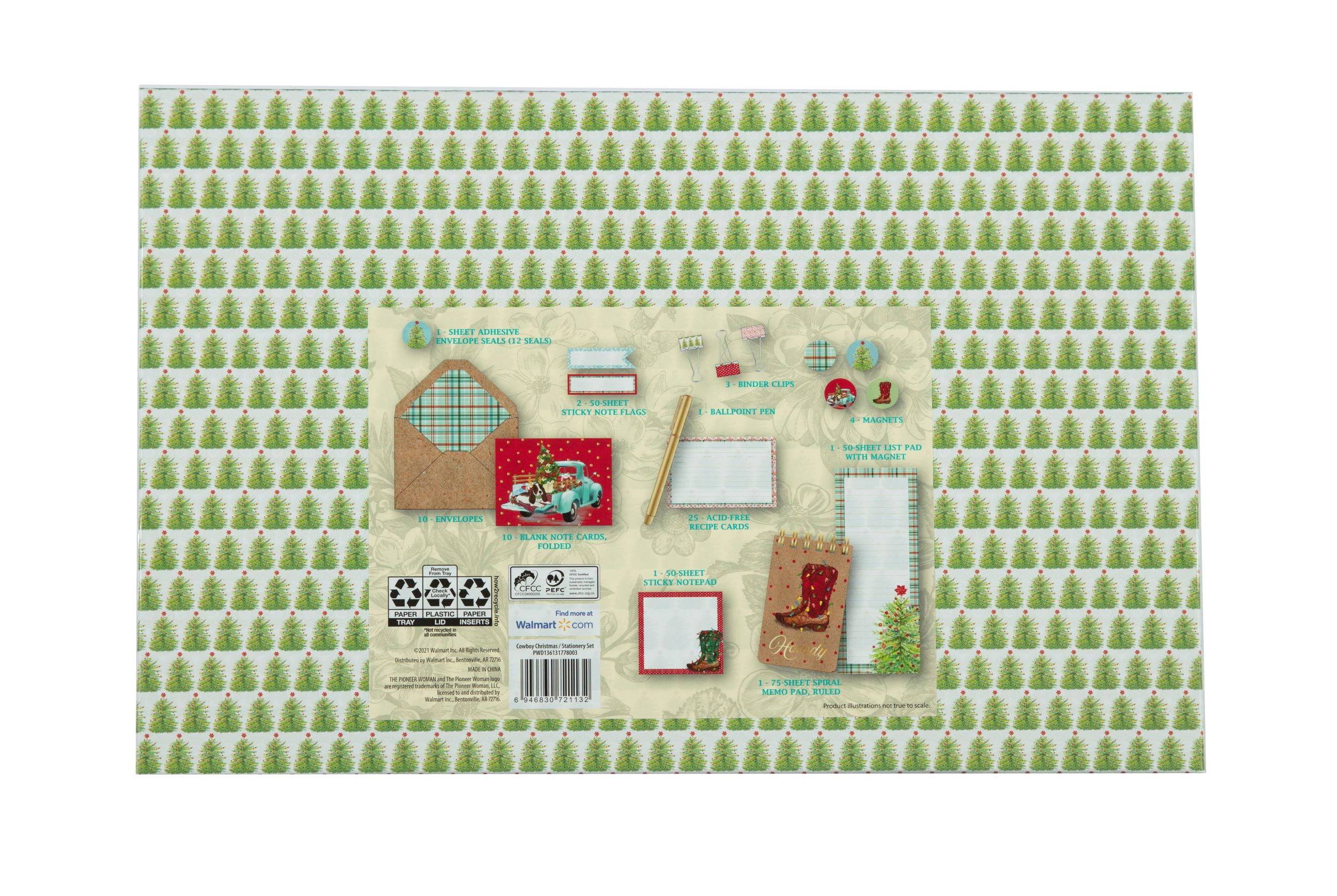 The Pioneer Woman Cowboy Christmas 59-Piece Stationery Set