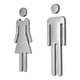 thumbnail image 2 of HOMBRES Y MUJERES Inodoro / Baño / Baño / Baño / WC Indicador De Adhesivo Plateado Plata Baoblaze WC Senae Placa, 2 of 7