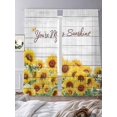 thumbnail image 4 of Sunflower Sheer Curtains 84 Inches Long 2 Panels Set, Window Sheer Curtains for Living Room/Bedroom, Yellow Summer Botanical Farmhouse Floral Wooden Light Filtering Rod Pocket Curtain 52''x84''x2, 4 of 8